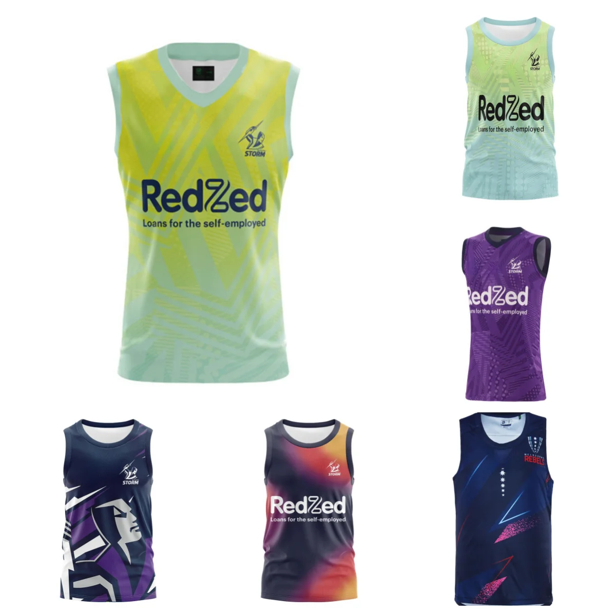 MEN'S NRL STORM MELBOURNE STORM GREEN TRAINING POLO SHIRT-VEST