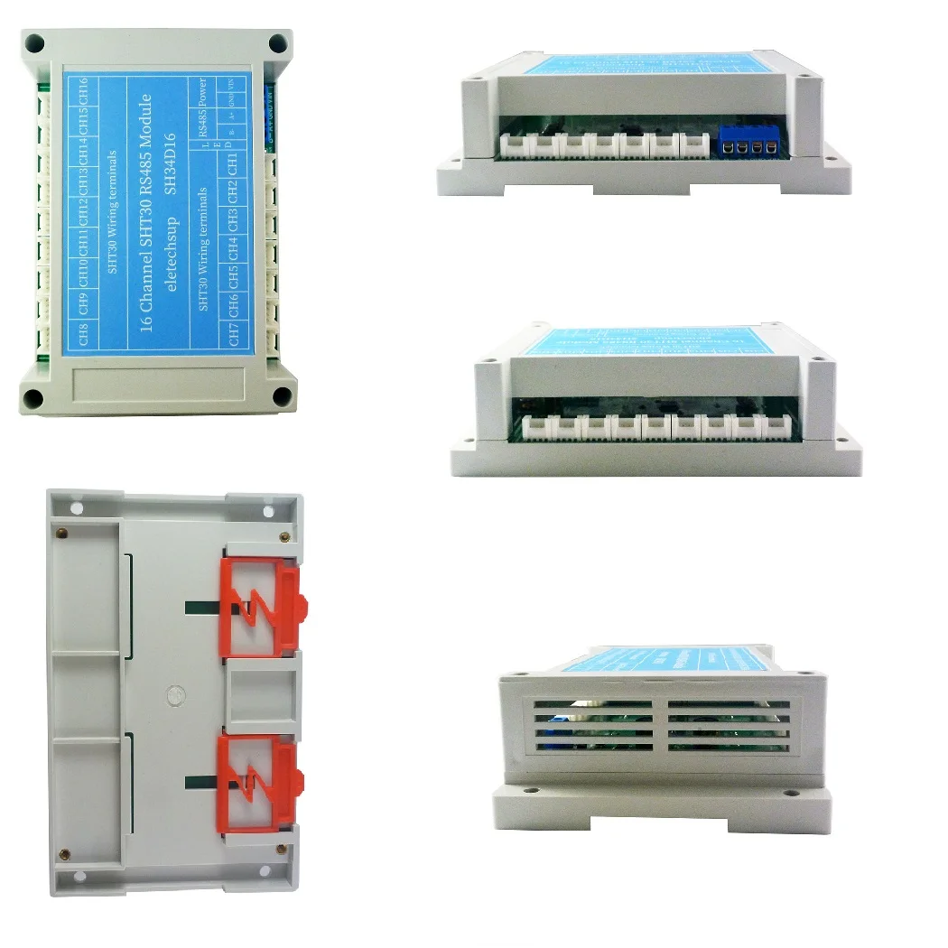 

DC 12V 24V 16CH Temperature & Humidity Collector RS485 Modbus Rtu Board