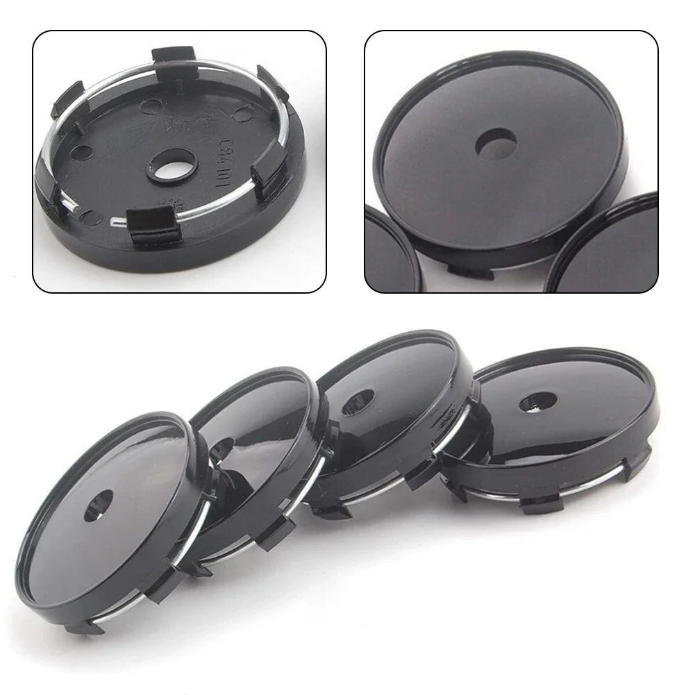Wheel Center Caps 4 pcs Universal Car Blank Wheel Hub Center Cap 60mm Outside dia Rim Cover Auto No Logo Badge Car Wheel Rims Center Hubcap Cover