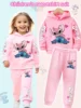 2025 Y2k Two-Piece Clothing Lilo and Stitch Hoodie Kids Long Sleeve Girls Sweatshirt + Pants Set for Baby Boys Clothing
