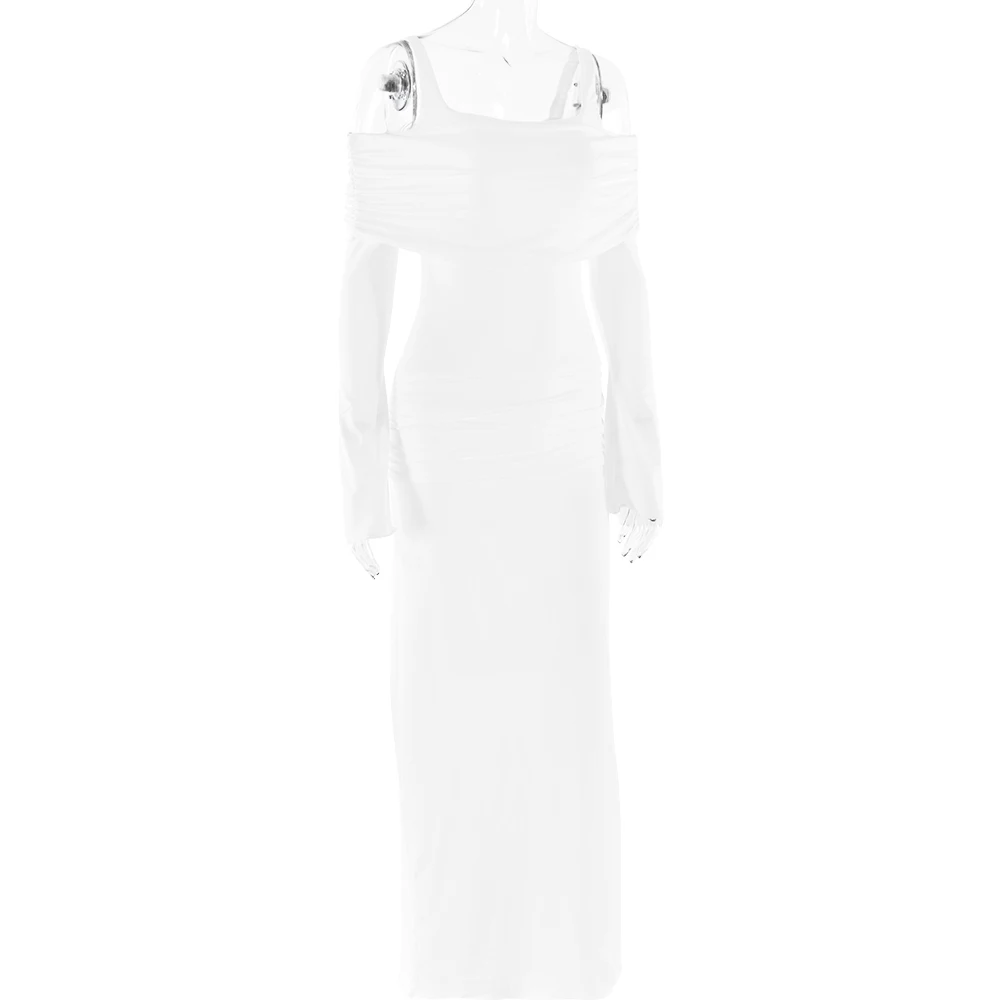 Elegant Long Sleeved Bodycon Party Evening Dress For Women Double Layered Tight Female Vestido Autumn New Clothing