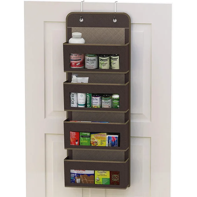 Nem Szőtt Szövet 4 Zsebtároló Táska Falra Szerelt Fehérnemű Tárolódoboz Ajtó Mögött Kiságy Gyerekjátékok Függőzsák Baba Szervező - Image 4