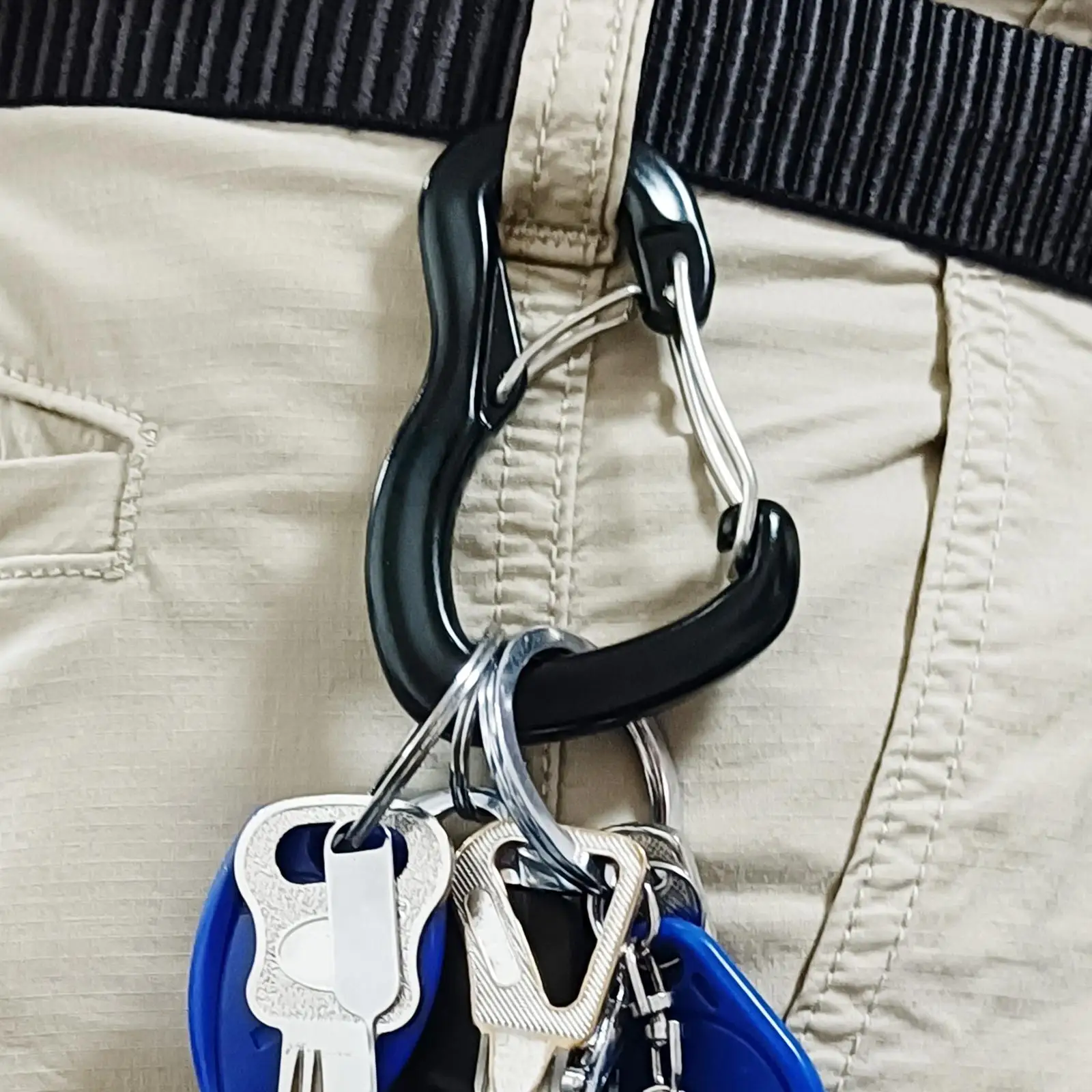 D Shape Hammock Carabiner Buckle Mountaineering Equipment Hook Sport Tools Lightweight 8kN for Backpack Keychain