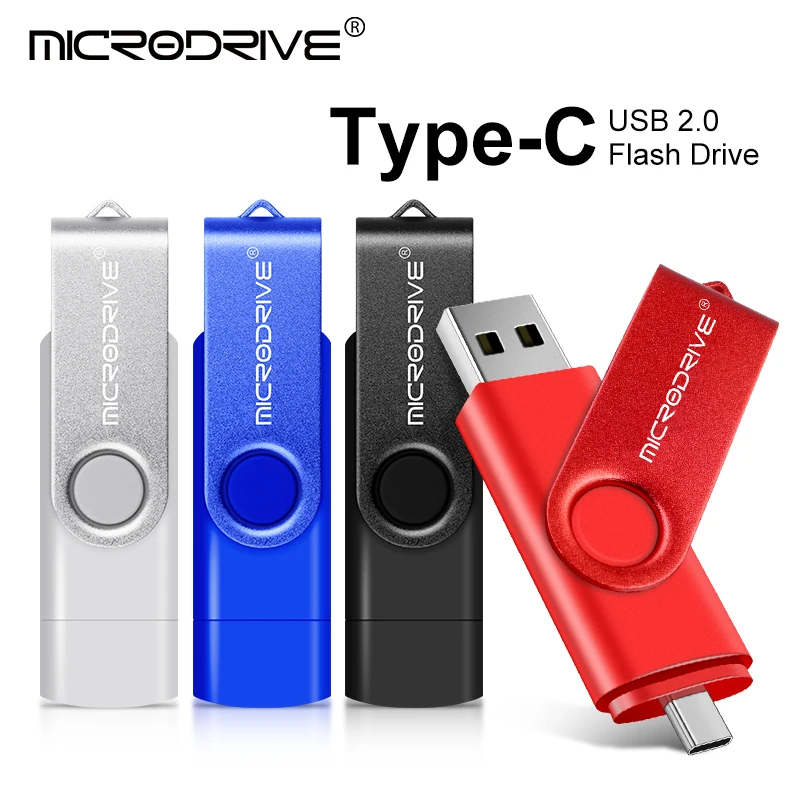 USB Flash Drive Metal OTG 2 IN 1 Type C pen drive 128GB usb memory stick 4GB 8GB 32GB 64GB 128GB cle usb cle flash drive memoria