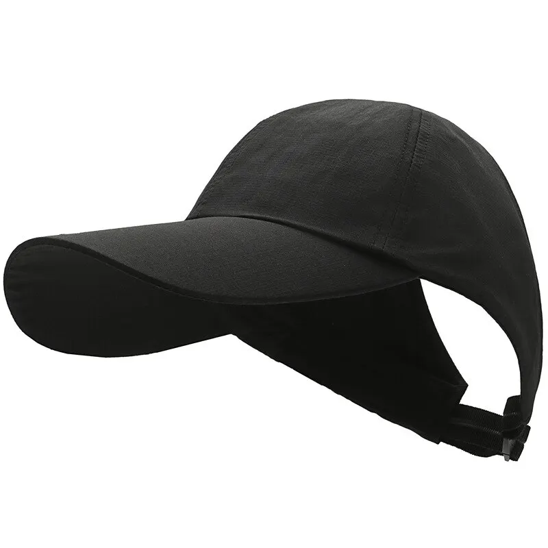 Summer Ponytail Quick-Drying Sunscreen Hat Fisherman Hat Women Shade Cap Uv Protection Soft Top
