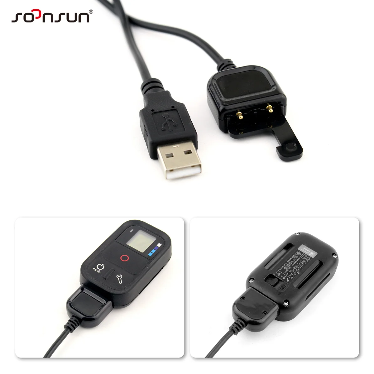 SOONSUN USB Data Chargers Selfie Remote Controller Charging Cables