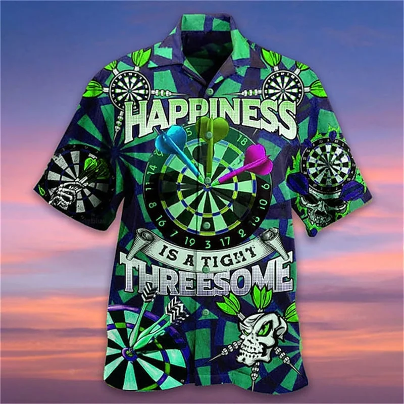 Men's Printed Short Sleeved Shirts Summer Casual Lapel Hawaii Beach Vacation Shirts casual short sleeved shirt hawaiian shirt short sleeved shirt
