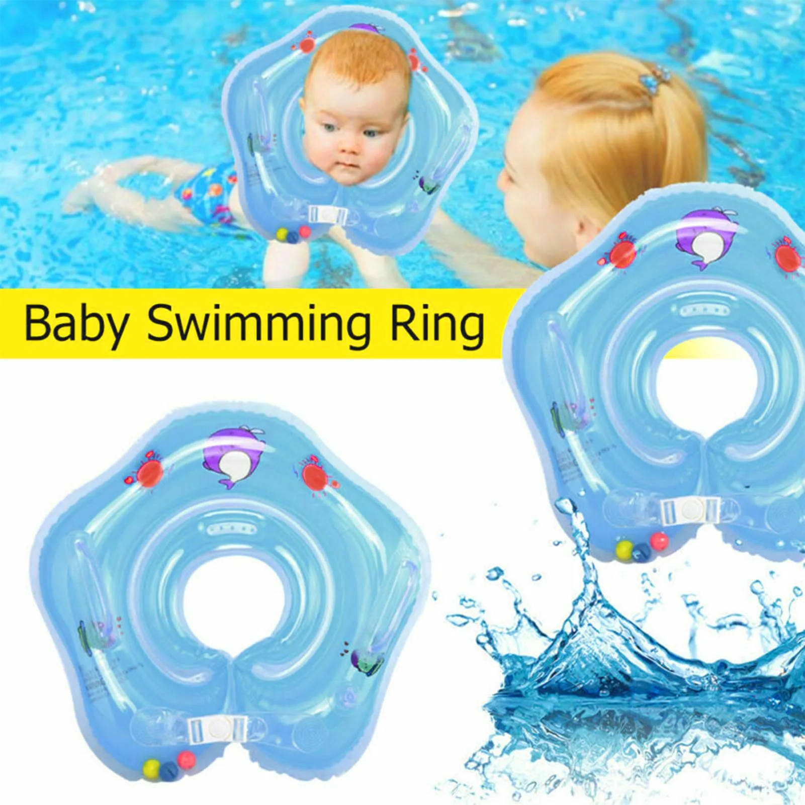 Neck Float Ring Baby Neck Floats Baby Swimming Float Ring Inflatable