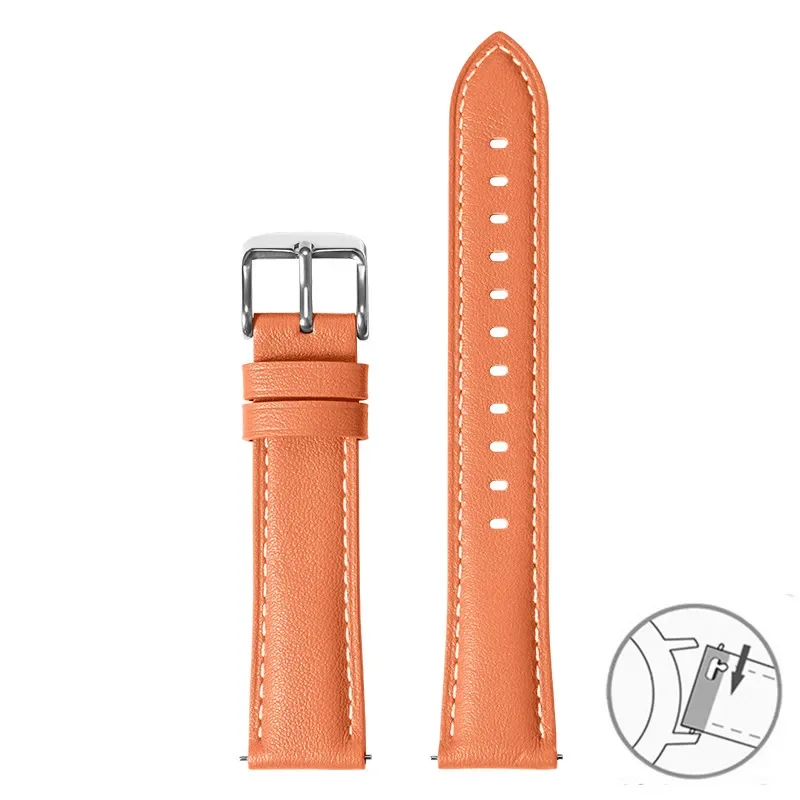 Premium Genuine Leather Quick Release Watch Strap - Universal Cowhide Bracelet