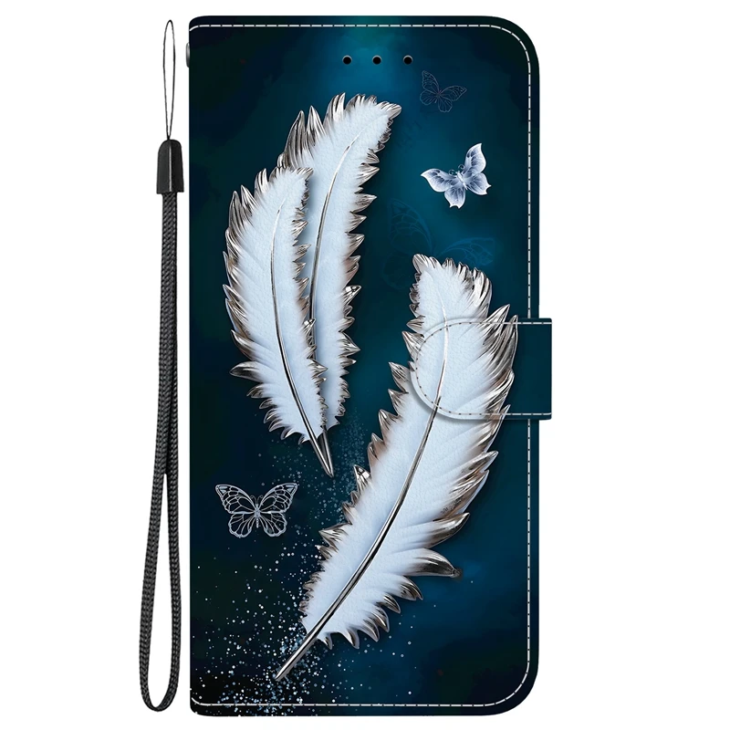 Elegant 3D Fashion Leather Magnetic Flip Wallet Phone Case with Artistic Design