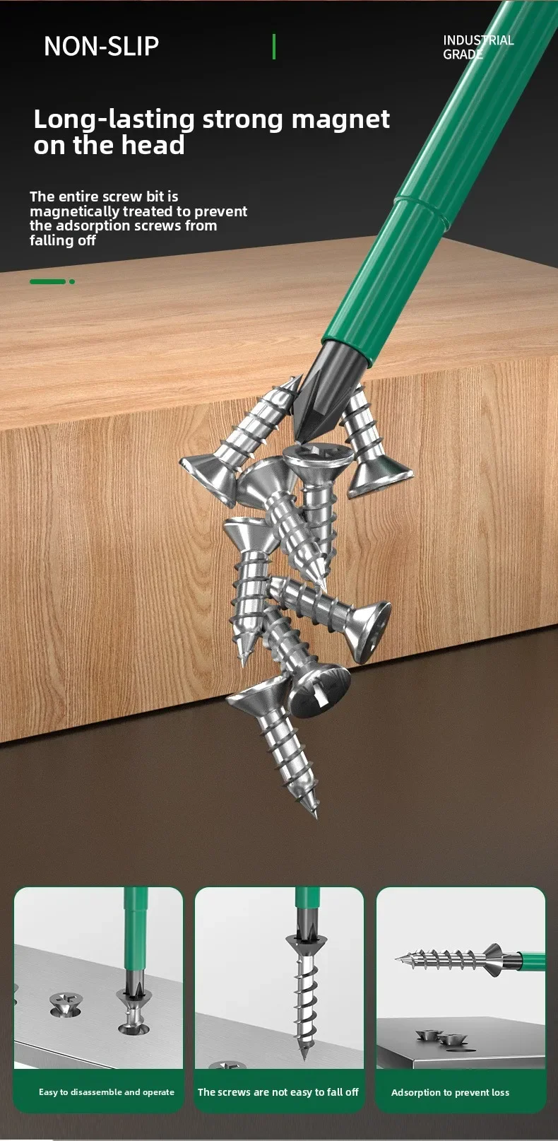 Isolierter Schraubendreher, Schlitz-Kreuzschlitz-Mutternschraubendreher, magnetische Schraube, Schlüssel-Bits, professionelle Wartung des Elektrikers, Handwerkzeug – Detail 7