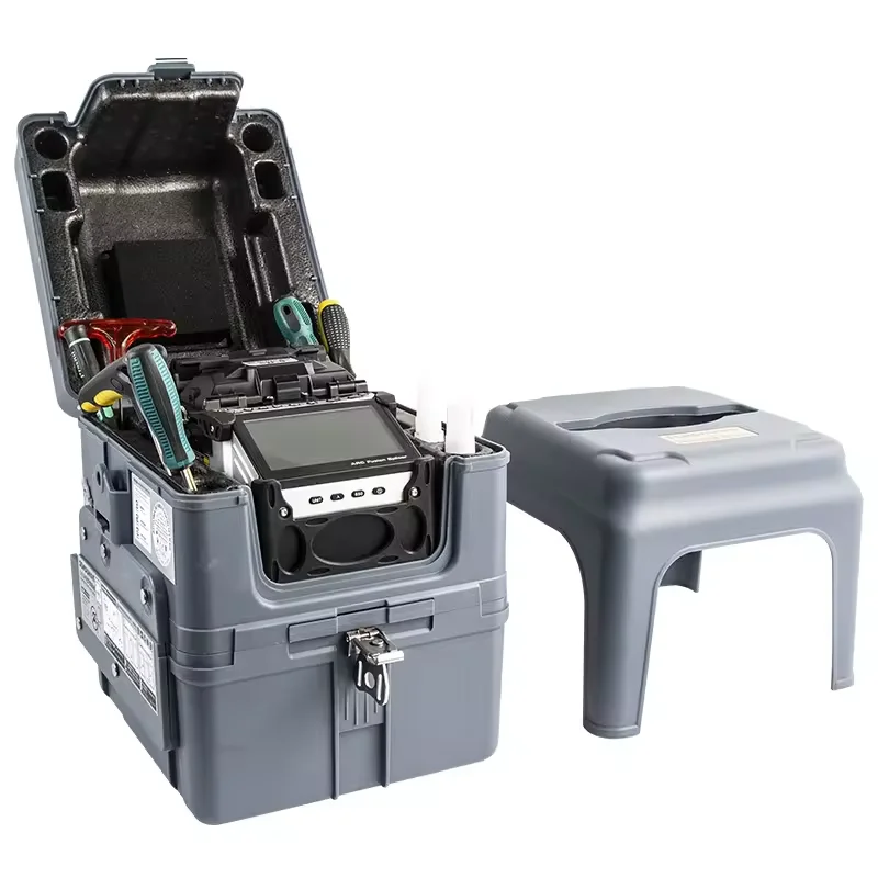 NEW SENDUN SD-9 6-Motor Auto Core Alignment Fiber Fusion Splicer 5s Fast Splicing 11s Heating VFL Power Meter Integrated Toolbox