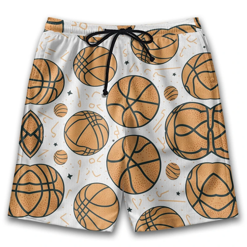 

Basketball 3D Print Beach Shorts Ball Sport Short Pants For Men Clothes Fashion Jersey Fashion Boy Trunks Male Bermudas Trousers