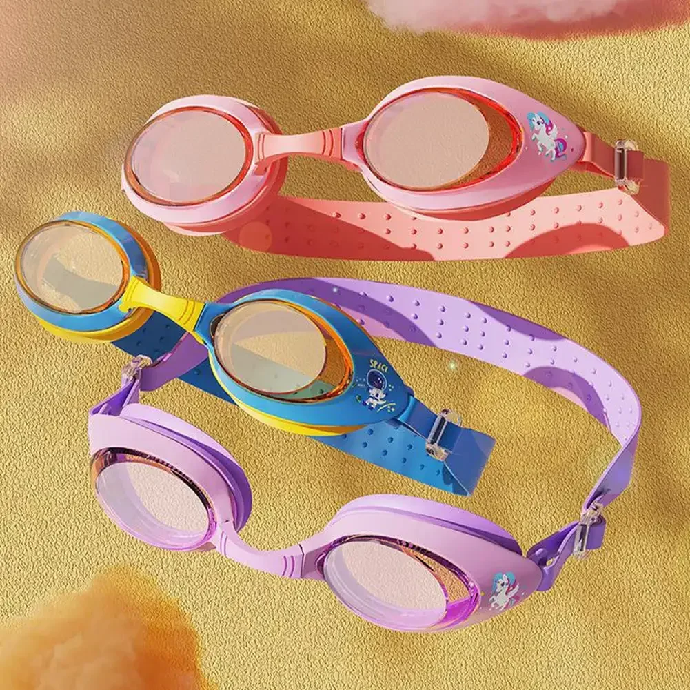 Cartoon Small Frame Swimming Goggles HD Waterproof Anti-Fog Diving Goggles Silicone Cap Professional Swimming Equipment 6