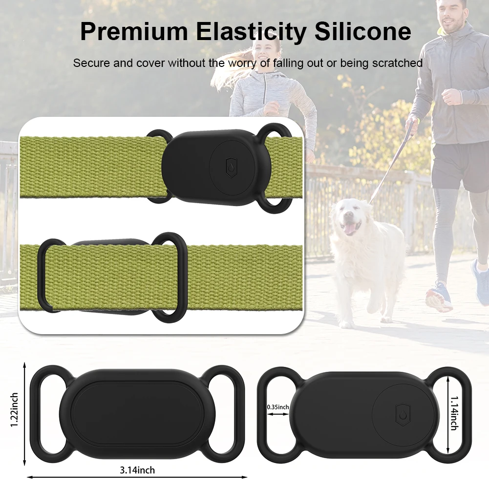 Silicone Case Dustproof Protective Cover Dog Collar Holder Anti-Drop Finder Sleeve Accessories Anti-Scratch for Galaxy SmartTag2