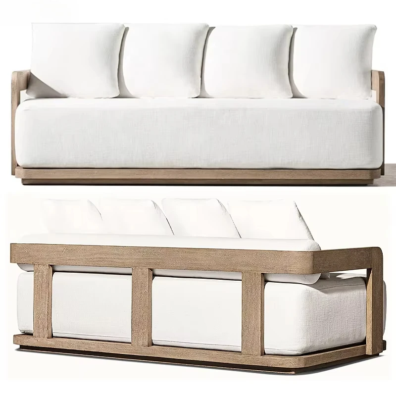 Sofa Set, Made of Teak Wood, Garden Furniture Set, High-end Outdoor Customization, Outdoor Lazy Sofa, Solid Wood Furniture