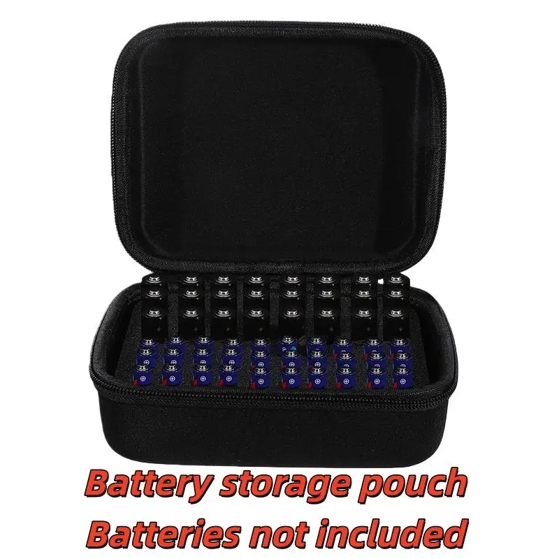 새로운 1Pcs 휴대용 휴대용 가방 하드 배터리 주최자 보관 상자 운반 케이스에는 54개의 배터리가 들어 있습니다. AA/AAA EVA 보관 가방
