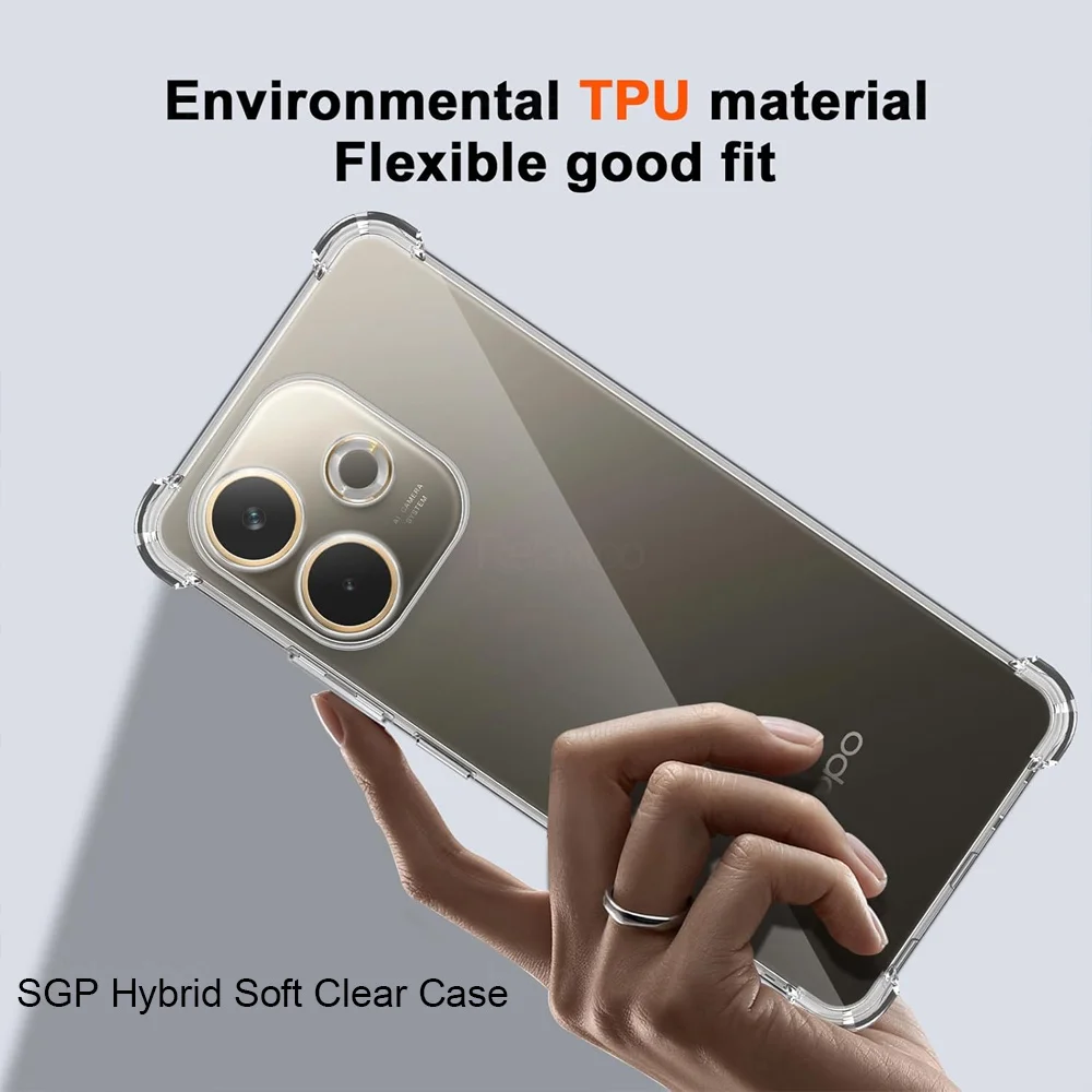 Transparent Shockproof Case with Camera Protection