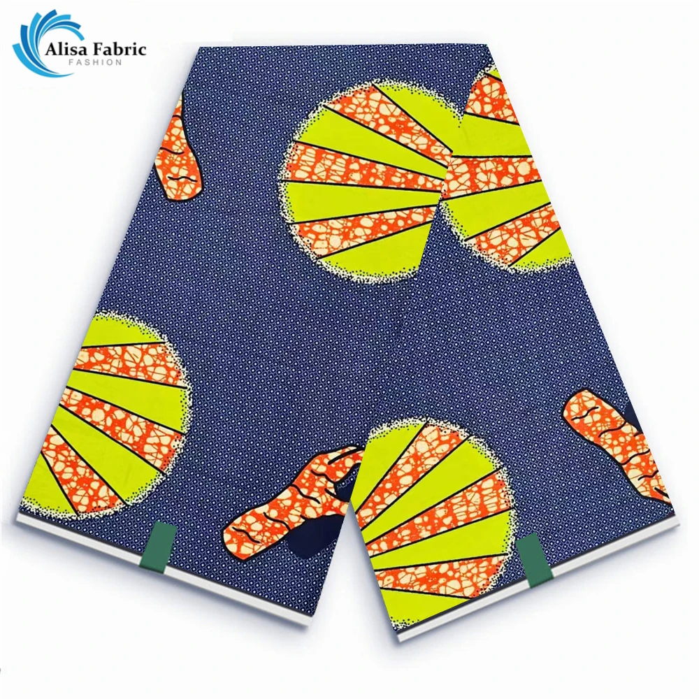Ankara Block Prints Batik Fabric Veritable Wax African Wax Fabric Nigerian Dutch Hollandais Pagne 100% Cotton For Sewing VL-218