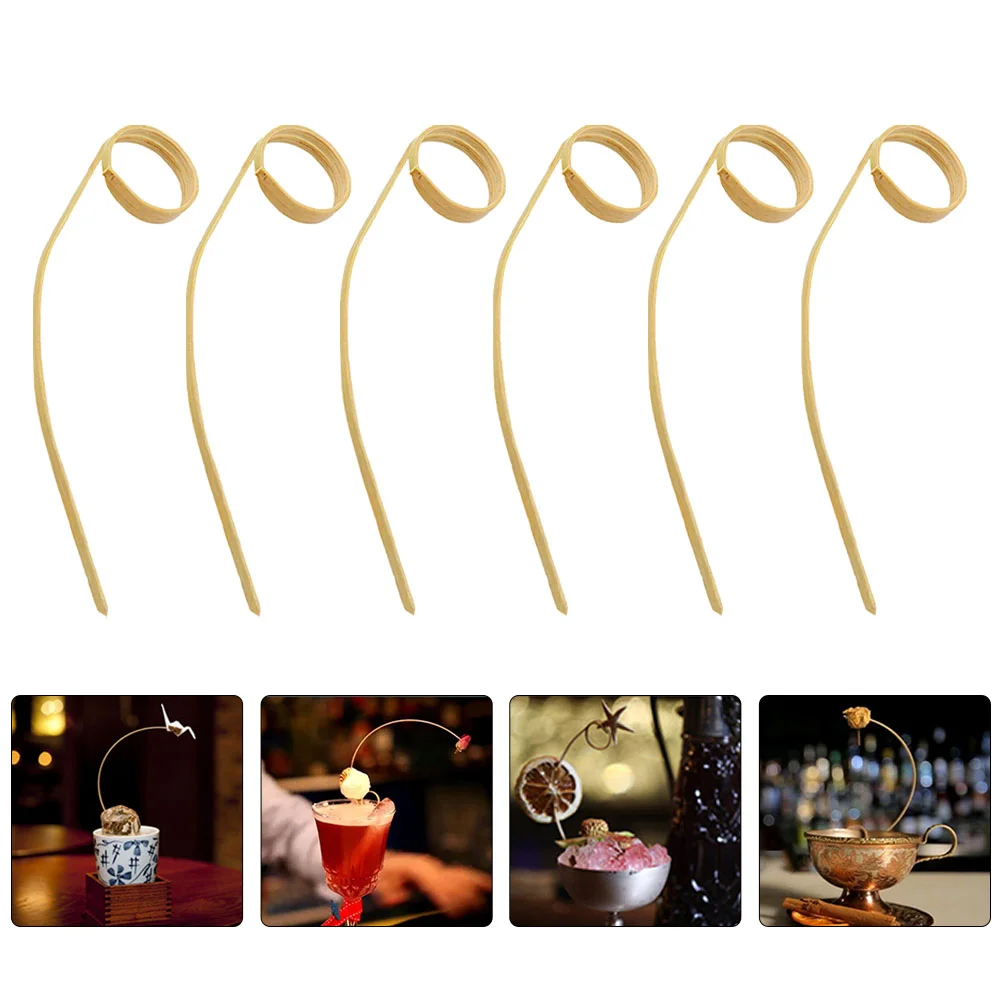 

Disposable Bamboo Pick Wine Sticks Cocktail Stick Food Fruit Picks Disposable Fruit Pick Decorative Fruit Dessert Stick