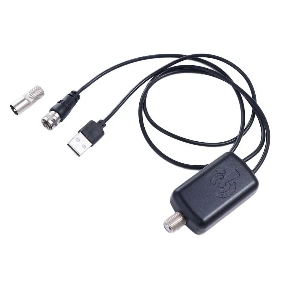Antenne TNT Intérieure Puissante - Amplificateur Signal 420 Km - 360° - Pour 4K/1080p - Installation Facile