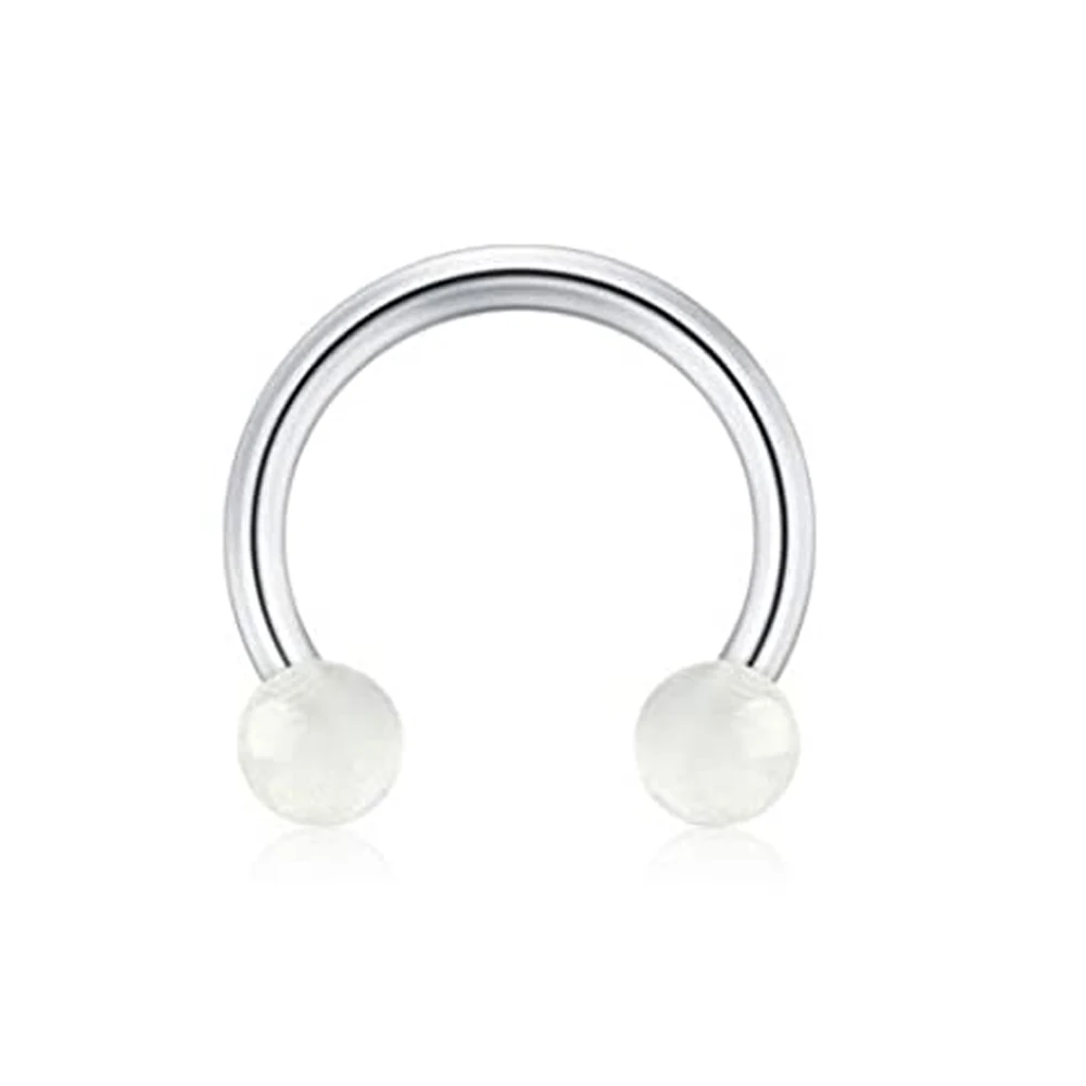 Stainless Steel Daith Tragus Piercing Curved Barbell Eyebrow Rings Horseshoe Hoop Earring Cartilage Helix Conch Piercing Jewelry