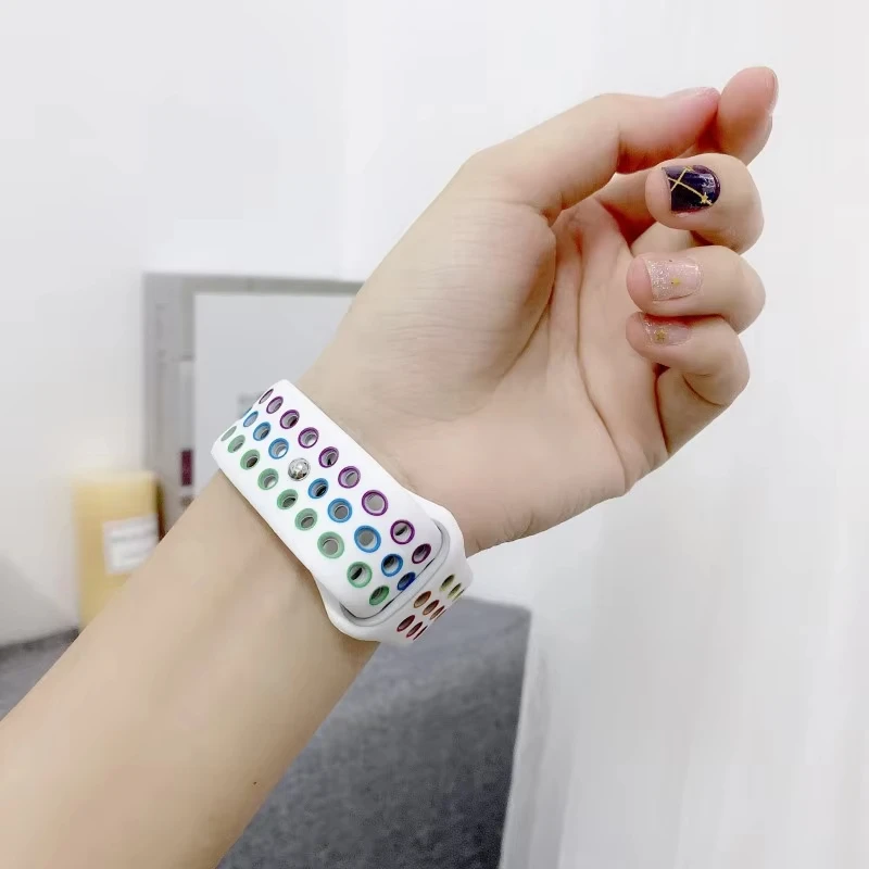 Breathable Soft Silicone Adjustable Sport Wristband Bracelet