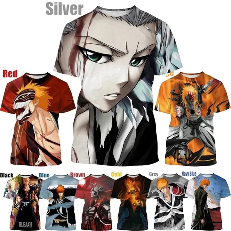 

Лидер продаж, Мужская модная футболка с 3D-принтом ихиго куразозаки из японского аниме, Повседневная крутая футболка унисекс для косплея, топ, футболки в стиле хип-хоп