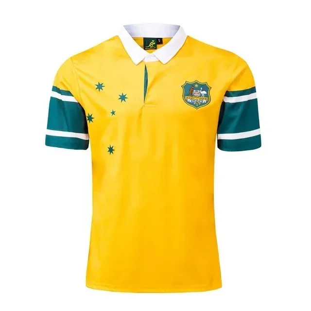 thumbnail image 1 of Camiseta retro de rugby de Australia 1999 - Talla para hombre: S-5XL (nombre y número impresos) Calidad superior, 1 of 4