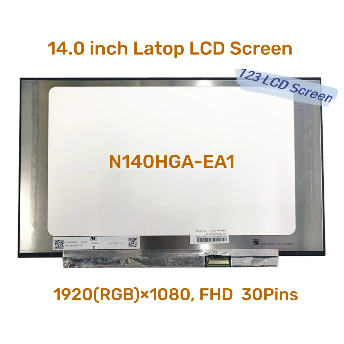 Display LCD 14" FHD 1920x1080 30 Pin Per Notebook - N140HCA-EAD (Slim)