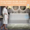 60" LED Floating Bathroom Double Vanity with Sink Combo, Modern High Gloss Wall Mounted Bathroom Storage Cabinet with 3 Hole 3