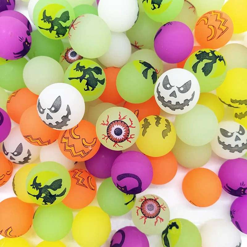 50/1 pz Luminoso Halloween Palline Rimbalzanti Glow in The Dark Gomma Fluorescente Bulbo Oculare Palla Rimbalzante Giocattoli Per Bambini Decor Bomboniere  15