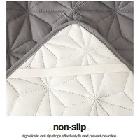 Waterproof Mattress Topper with Elastic Band Quilted Protector Pad Bedspread Winter Mattress Cover for Single/Double Bed 140/160 6