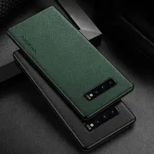 Case for Samsung Galaxy S10 Plus Lite S10E 5G  funda Cross pattern Leather cover Luxury coque for  galaxy s10 plus  case