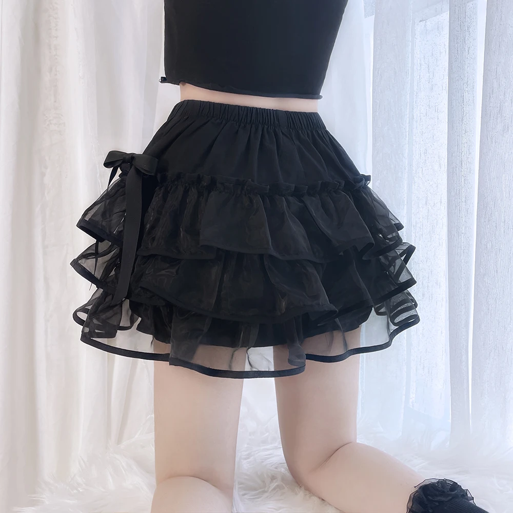 Japanese New Rojita Summer Pumpkin Pants Cake Shorts Leggings Anti-Exposure Multi-Layer Pettiskirt Support Lolita Leggings Mujer