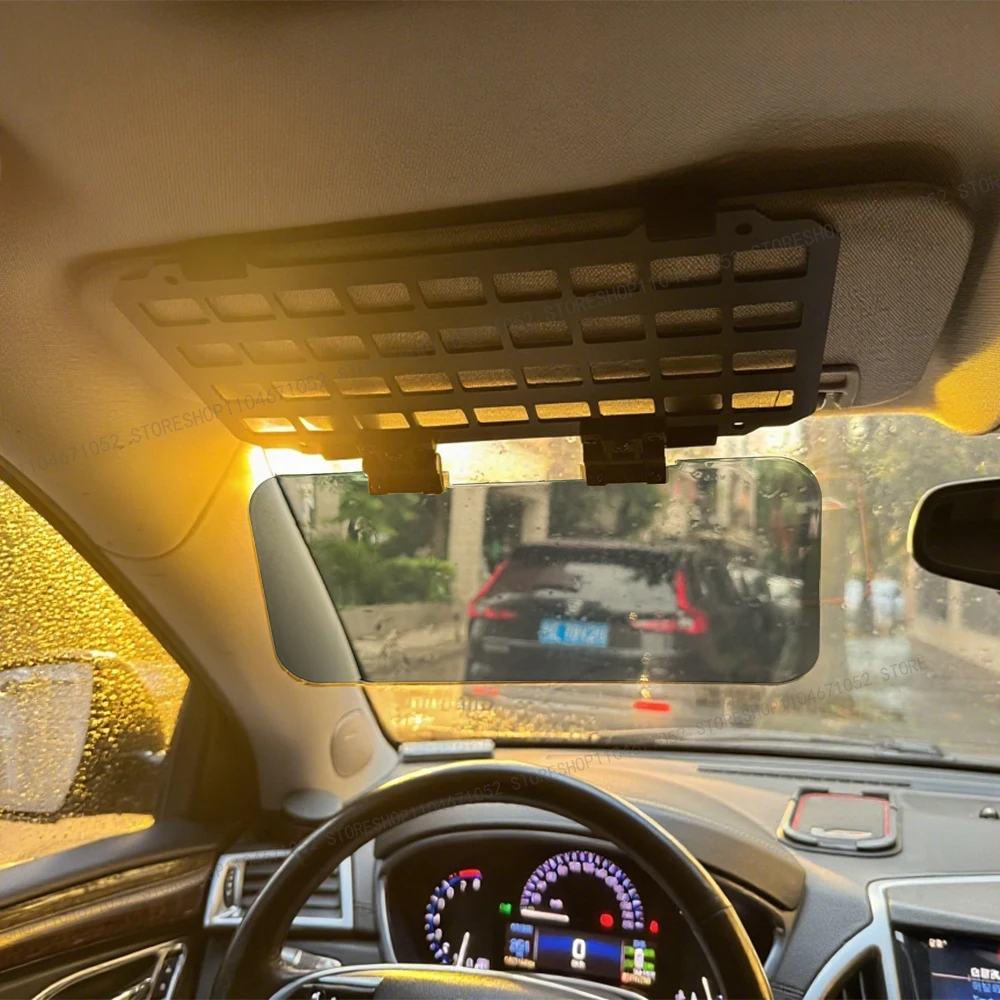 Auto ABS Sonnenblende Molle Panel Sonnenschirm Hängebrett taktisches Fahrzeug Aufbewahrungsbrett Auto Offroad-Innenmodifikation – Detail 1