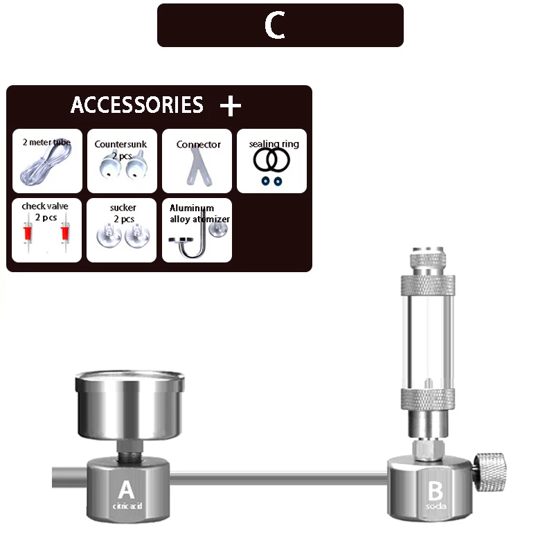 Aquarium CO2 Generator System Kit with Bubble Counter and Solenoid Valve