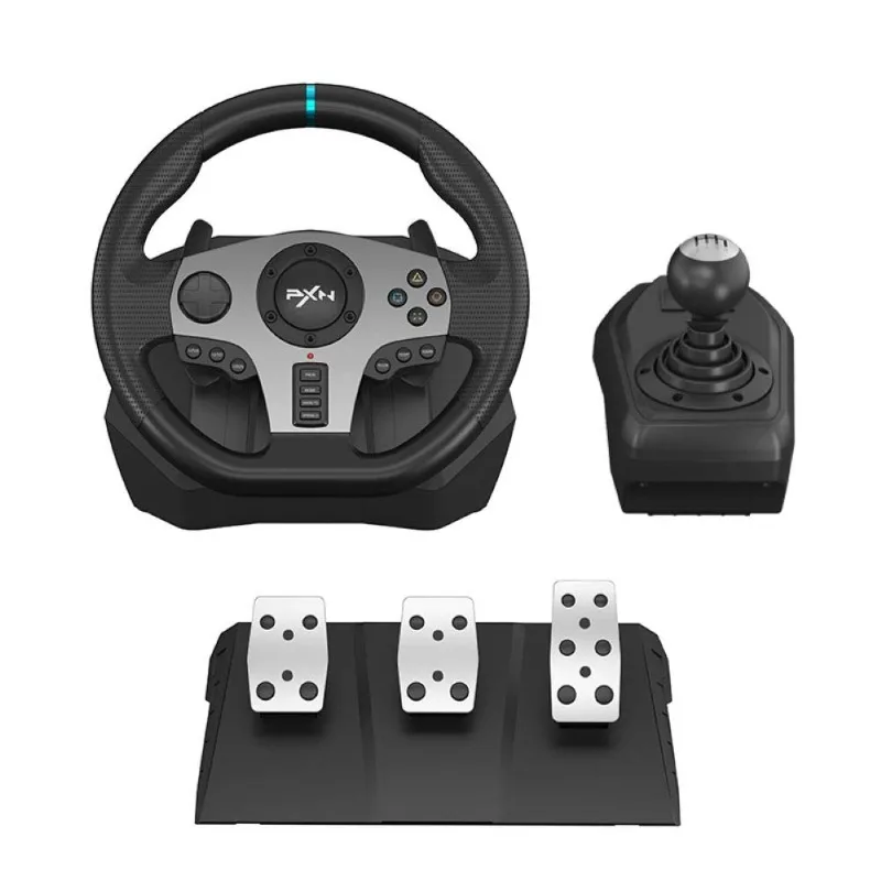 V9 Gaming Volante Pedale Vibrazione Racing Volante Controller Di Gioco Per Xbox One Per Pc Per Ps 3 4 Per N-Switch