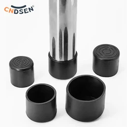 Black Silicone Non-Slip Floor Protector Chair Leg Caps - 8Pcs (25mm-Black)