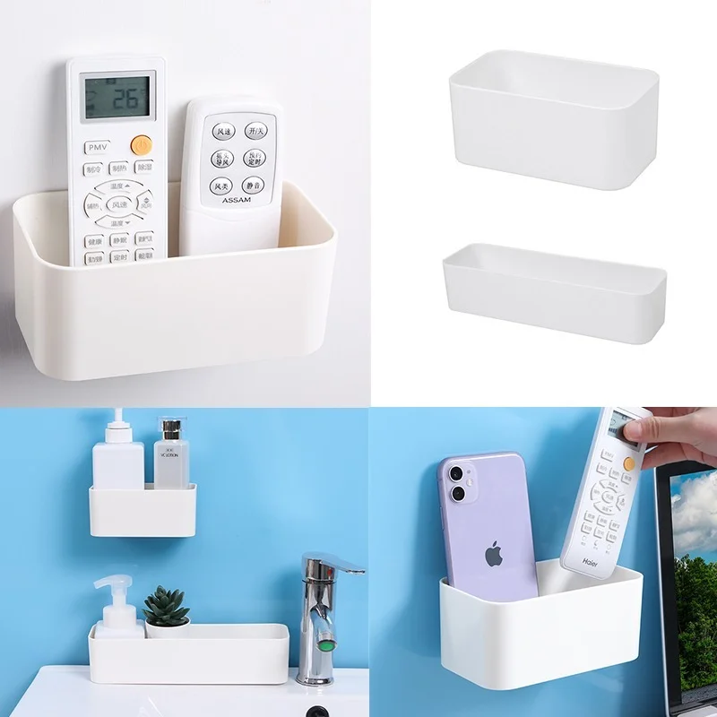 Wall Mounted Storage Box Bathroom Home Kitchen Storage Case Shelf