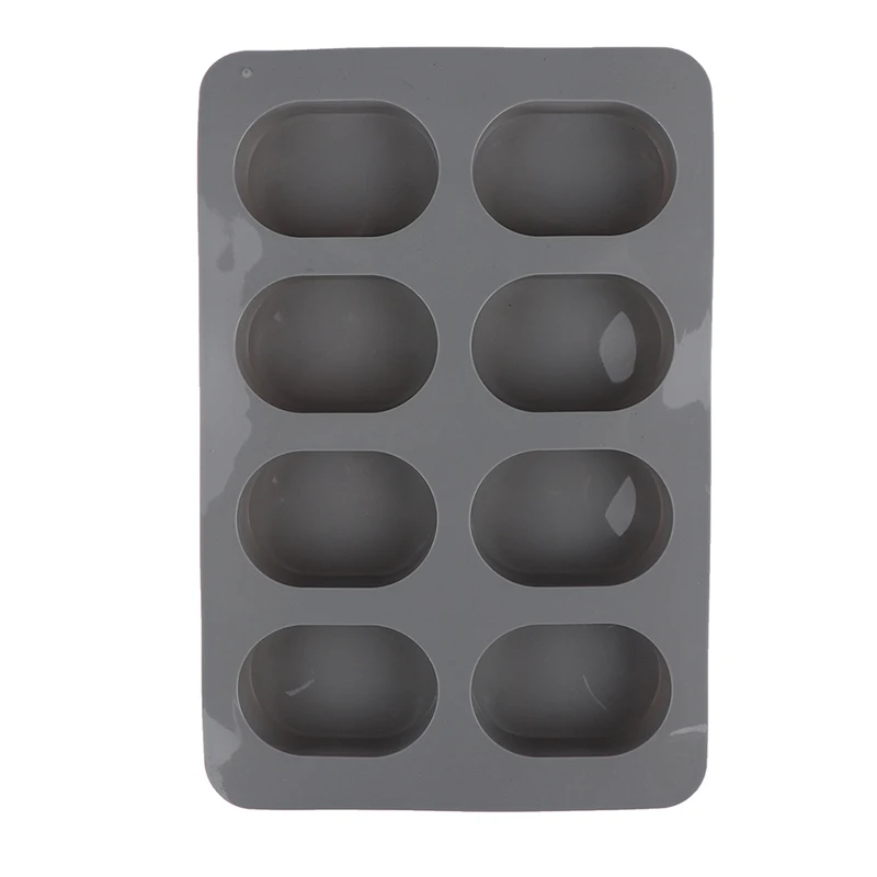 1pc Silicone Cake Mold Hand Soap Mold 8-hole Oval Jelly Soap Gifts Handmade Accessories