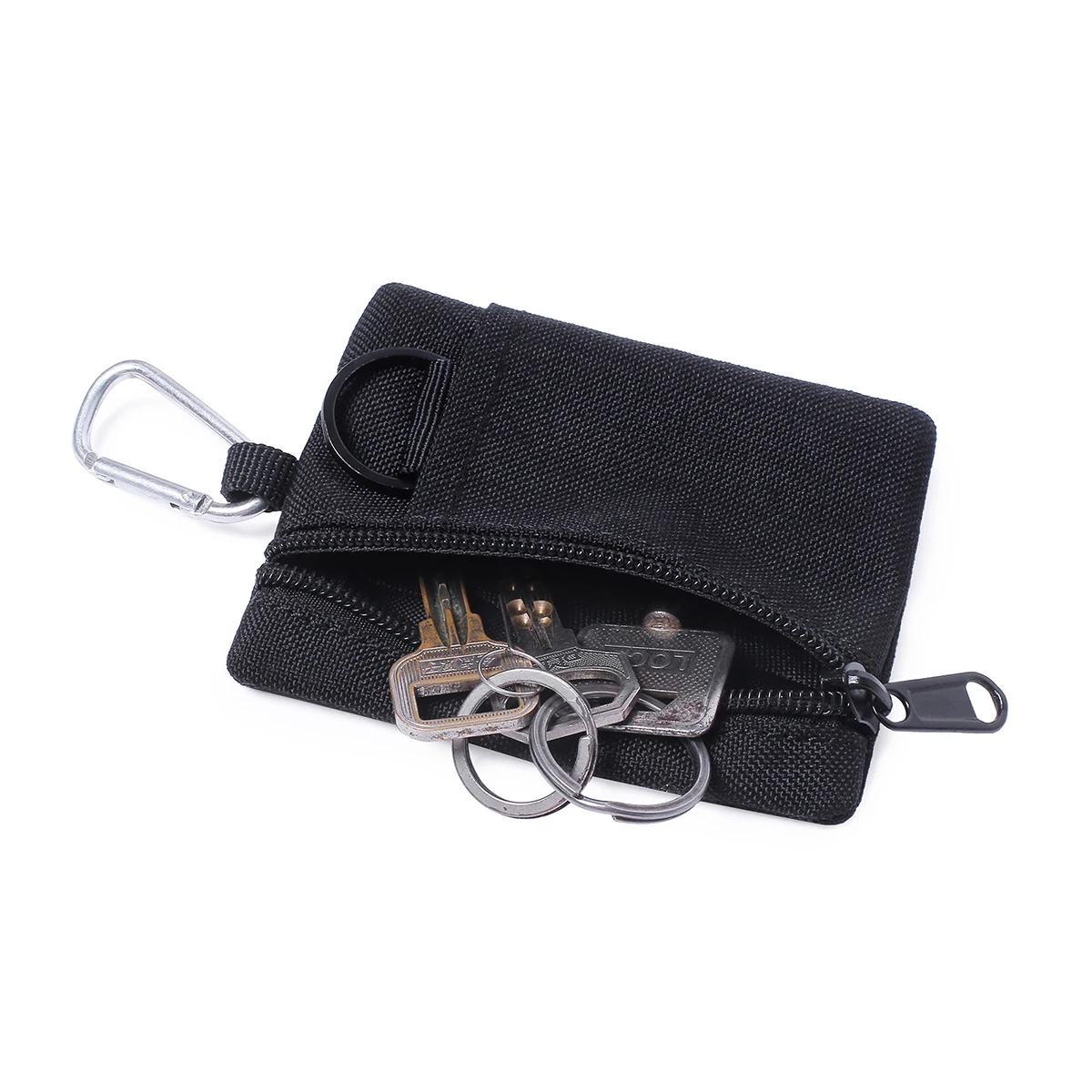 Mini-Münzbörse Schlüsseltasche, Lässiger Stil Nylon-Reißverschluss Sporttasche, Polyester-Material, Kleine Hängende Kartenhalterung – Detail 8