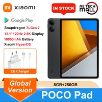 POCO Pad Tablet Global Version 8GB 256GB Snapdragon 7s Gen 2 Octa core Processor 12.1'' 120Hz 2.5K Display 33W 10000mAh 1