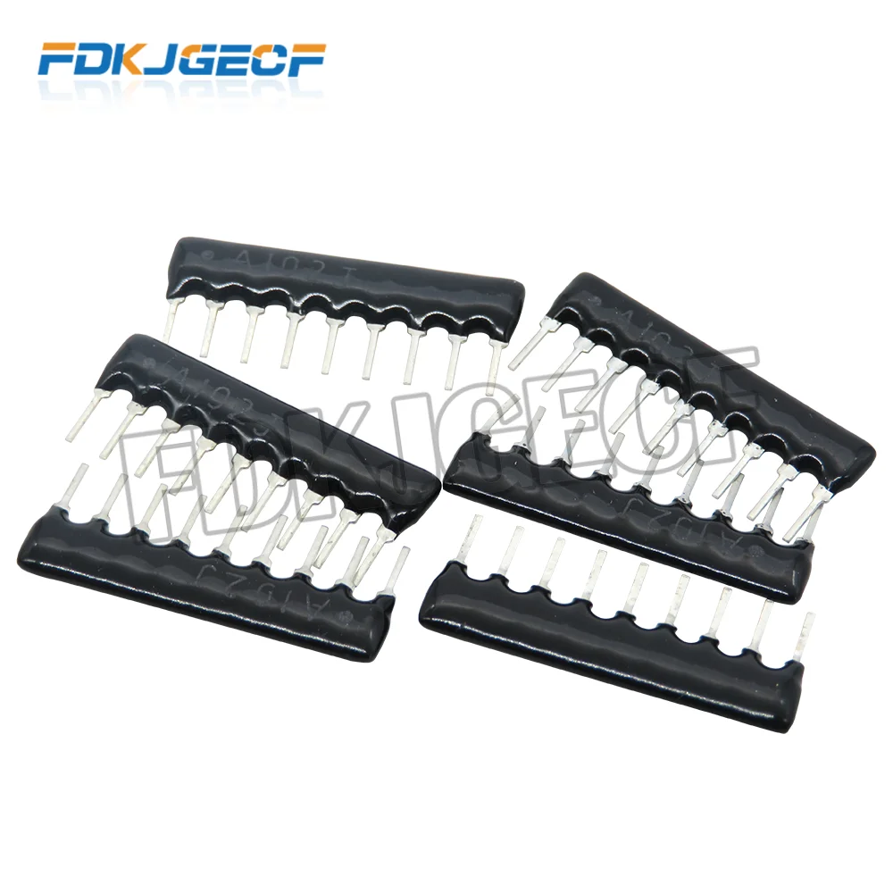 

10pcs DIP exclusion Network Resistor array 9pin 47 100 220 330 470 510 680 1K 1.2K 1.5K 2K 2.2K 3.3K 4.7K 5.1K 5.6K 10K 100K ohm