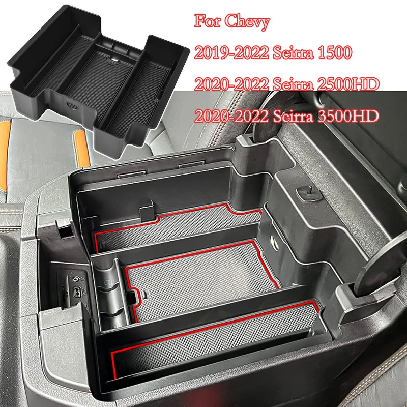

For Chevy Silverado 1500/GMC Seirra 1500 2019-2022 2023 Seirra 2500/3500HD 2020-2022 2023 Tray Car Console Box Car Accessories