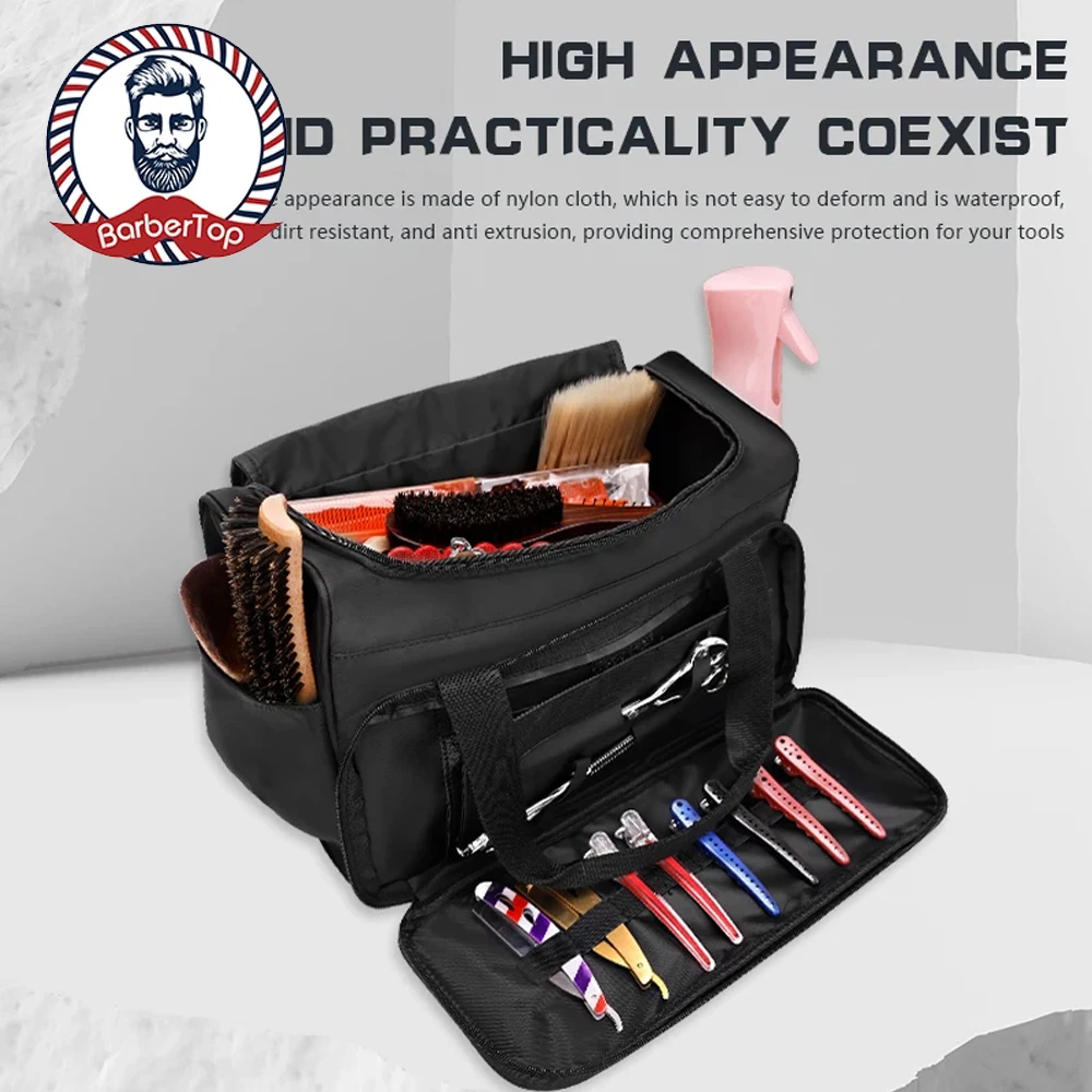 

Black Barber Hair Scissor Comb Bag Hairdressing Tools Large Capacity Storage Pouch Salon Haircut Case Suitcase Organizer