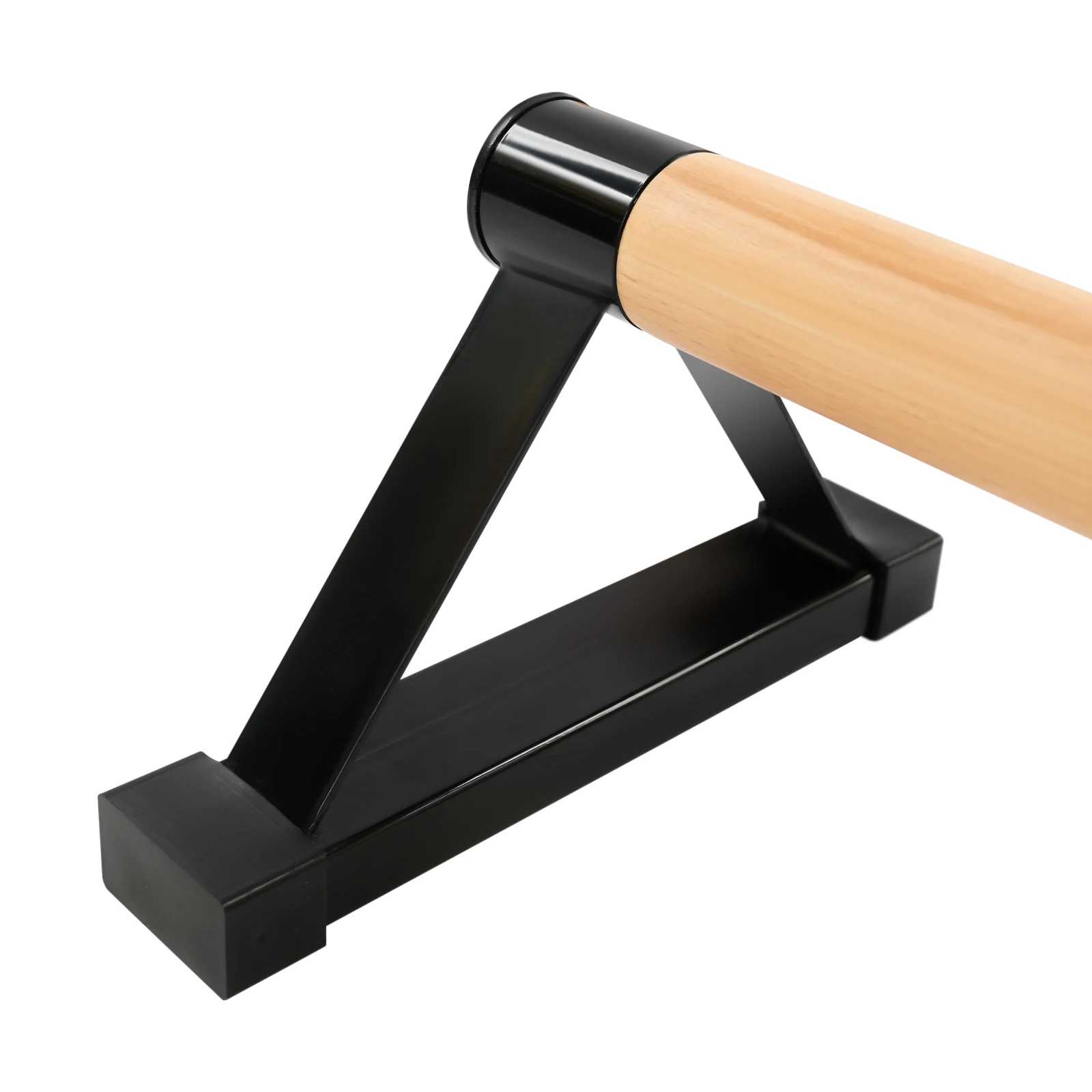 50 cm rote dreieckige Push-Up-Stangen, Handstandstangen aus Buchenholz und Stahl, 400 kg Tragfähigkeit, Calisthenics Push-up-Ständer, freistehend – Detail 6