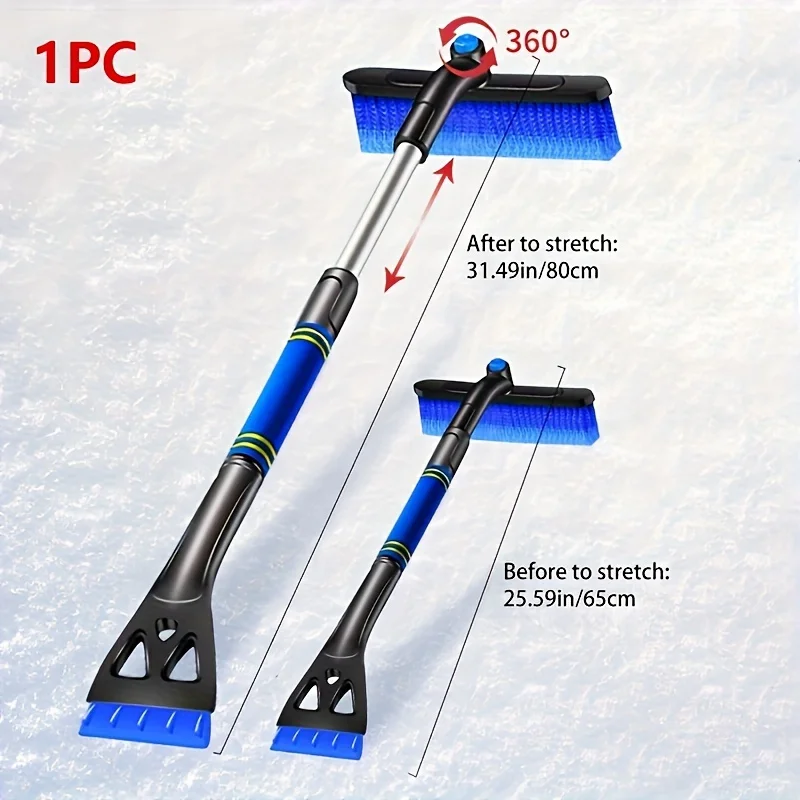 Car Snow Shovel Retractable Ice Scraper Snow Brush Multifunctional And Defrost Broom Winter Car Cleaning Tool Accessories