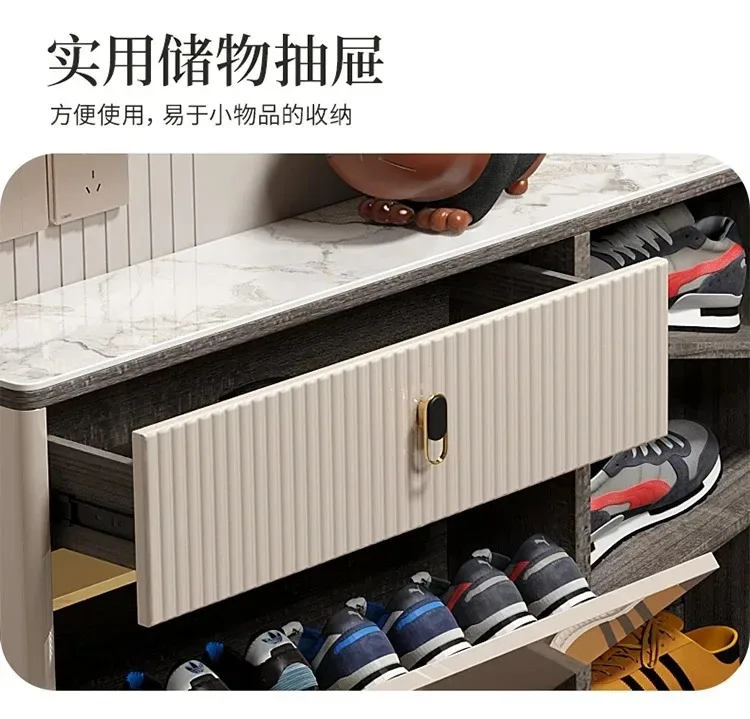 Beutiful Waterproof Shoe Cabinet Stool Design Hotel Organizer Shoe Rack Narrow Space Saving Armoire Chaussures Home Furniture