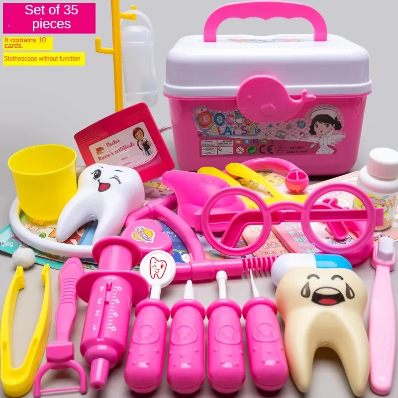 Kids Doctor Set Dentist Nurse Pretend Play Toys Simulated Stethoscope Medical Tool Kit Medical Role Play Accessories Fun Gifts